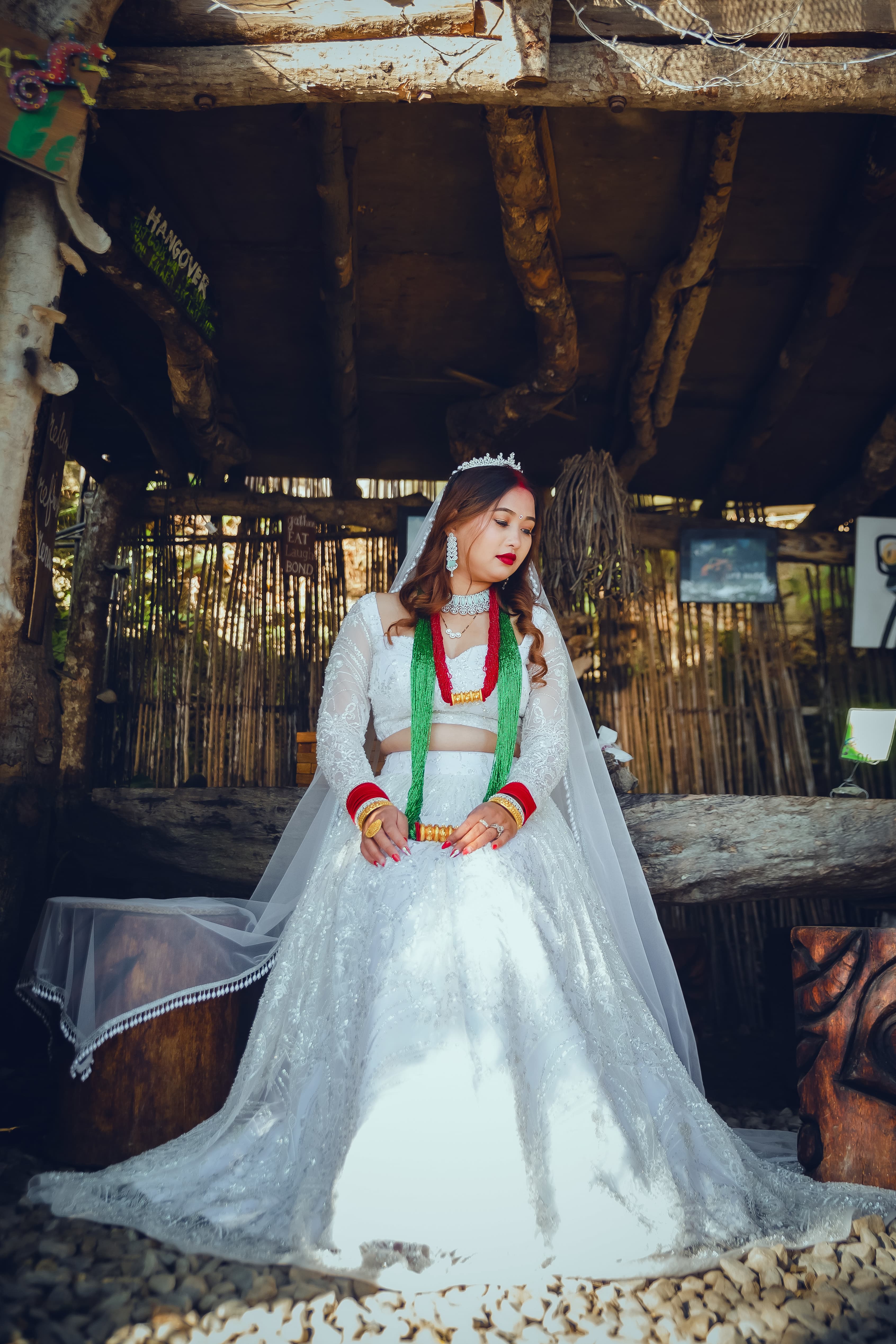 Bride in White Gown Portrait