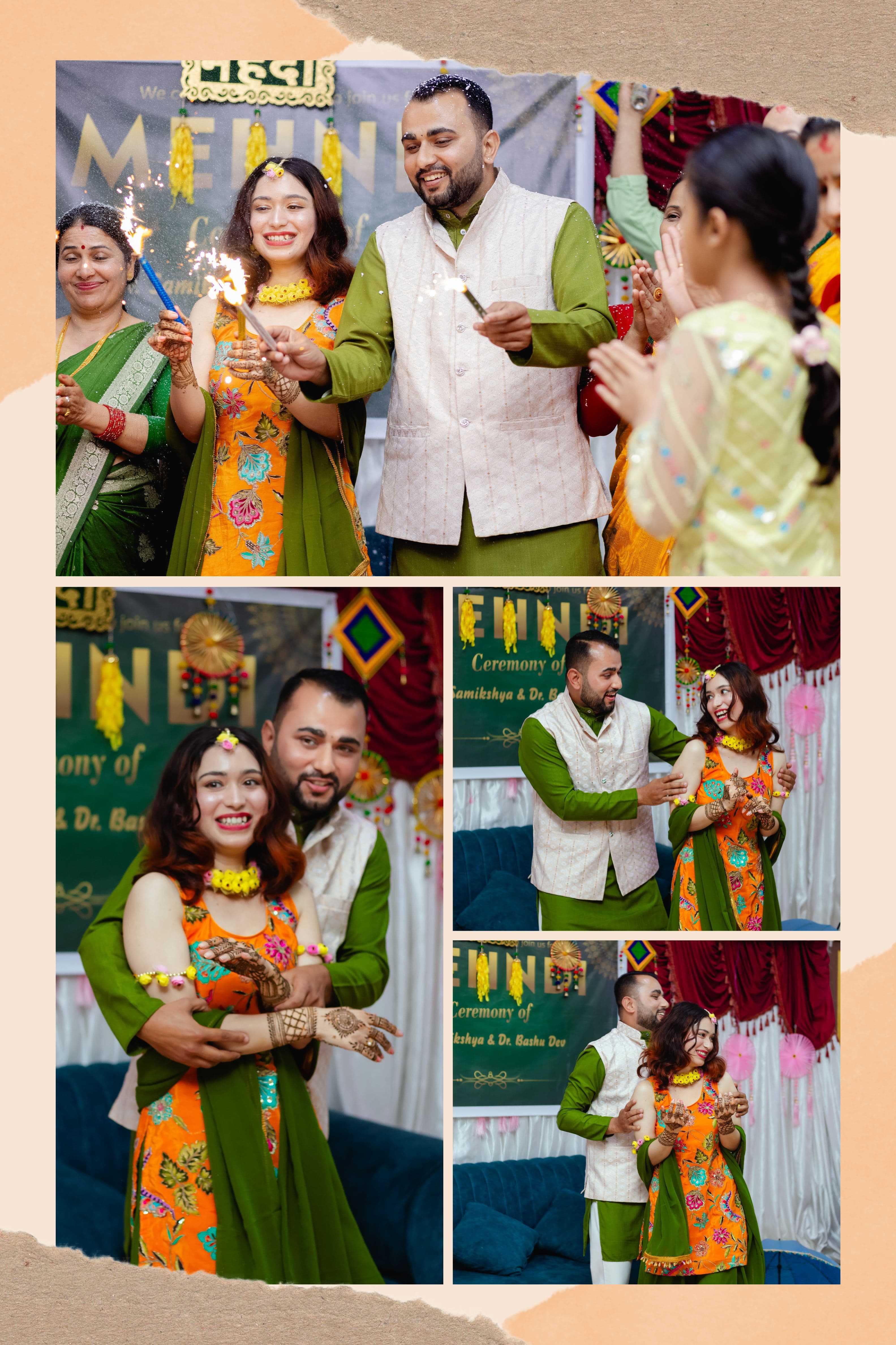 Mehendi Couple Collage
