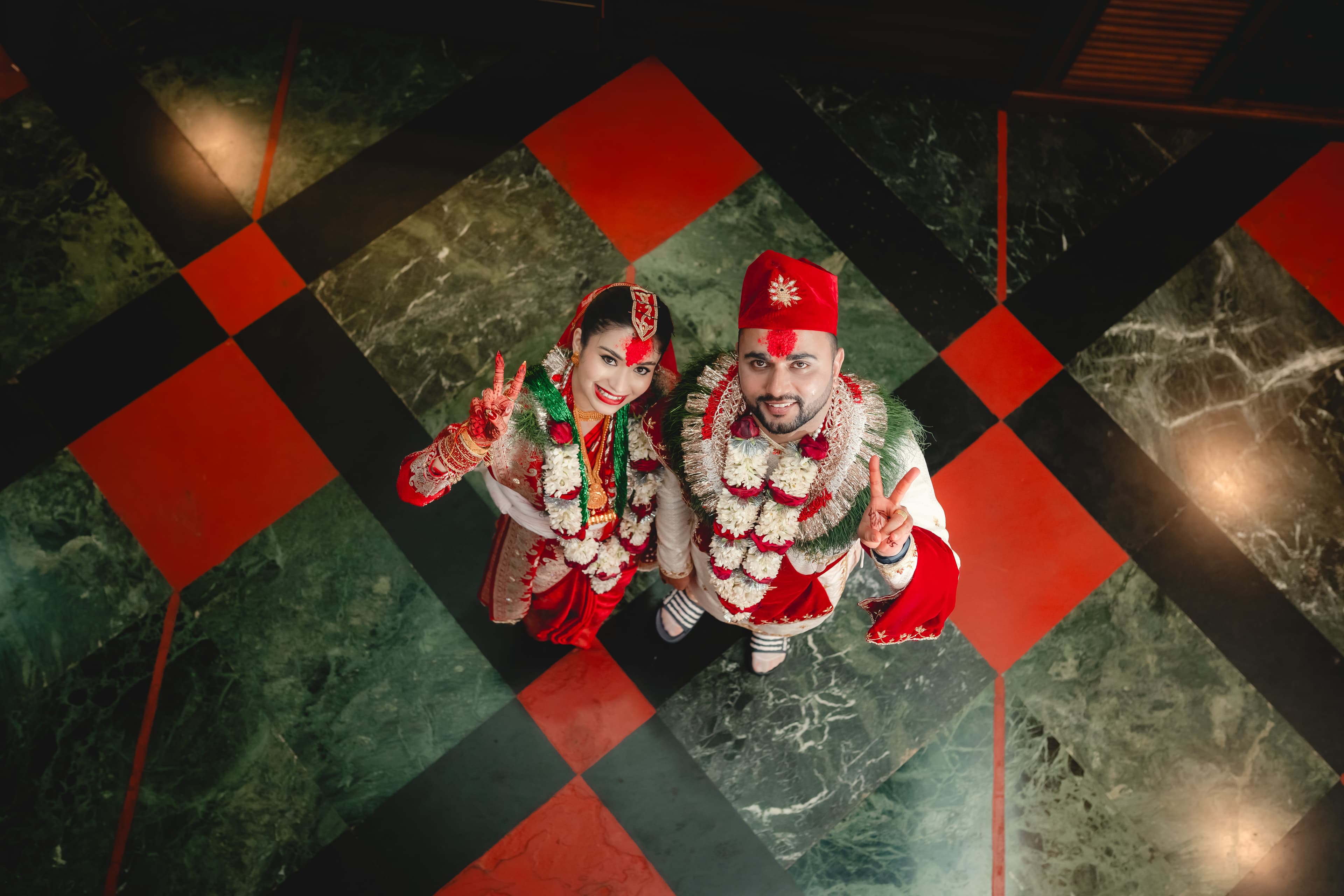 Overhead Couple Portrait
